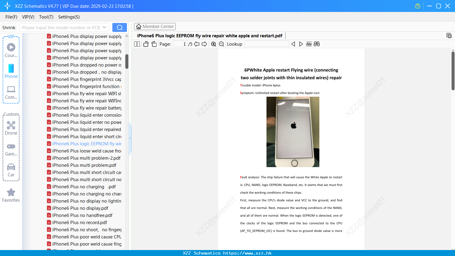 IPhone6 Plus Logic EEPROM Fly Wire Repair White Apple And Restart